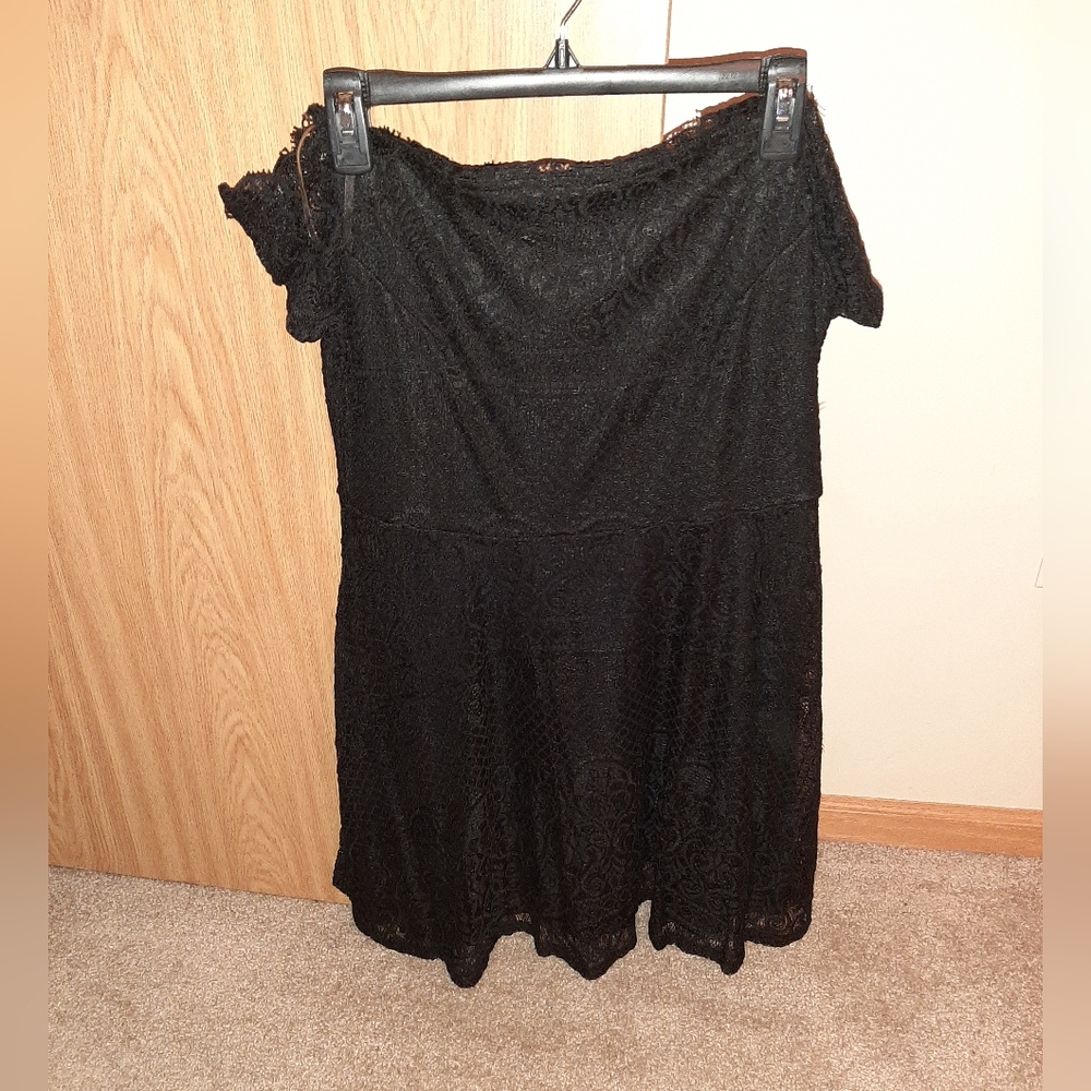Womens black off the shoulder dress